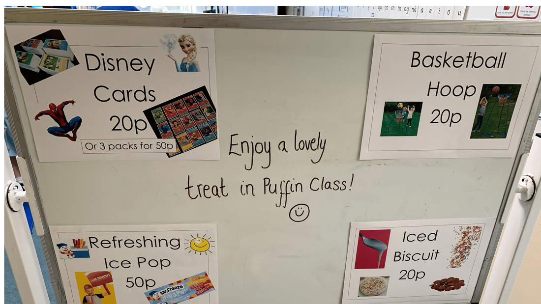 Enjoy a lovely treat in Puffin class sign